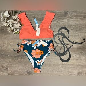 New Cupshe Tropical | Floral Two Piece Swim Suit | Bikini Set